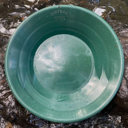 Discover gold effortlessly with the reliable and user-friendly Dirtbag Gold 15" Inch Gold Pan, featuring an expansive surface area for efficient gold prospecting.